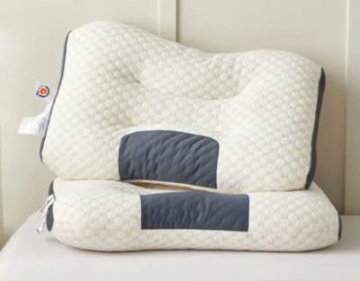 Gối Công Thái Học Ruột Bông Gòn Tinh Khiết, Thiết Kế Lượn Sóng Hỗ Trợ Tư Thế Ngủ Tránh Đau Mỏi Vai Gáy - 1 Chiếc
